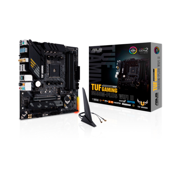 Placa madre asus am4 tuf gaming b550m-plus wifi ii s/ r/ hdmi/ dp/ 2m2/ ddr4/ usb3.2/ matx