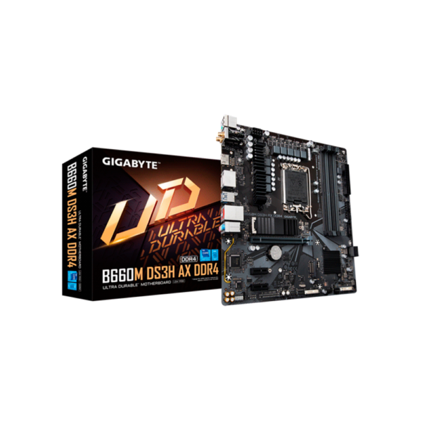 Placa Madre Gigabyte 1700 B660M Ds3H Ax Ddr4 S/R/Hdmi/2Dp/M2/Usb3.2/Wifi/Matx