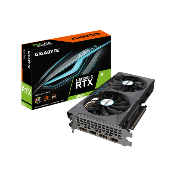 Placa de video gigabyte rtx3060 eagle oc 12gb gddr6 gv-n3060eagle oc-12gd windforce