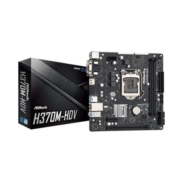 Placa madre asrock 1151 h370m-hdv v/s/r/hdmi/dvi/ddr4/usb3.2/matx