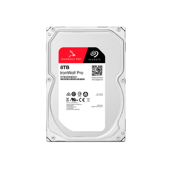 Disco duro sata3 8tb seagate 7200 256mb ironwolf pro nas st8000ne001
