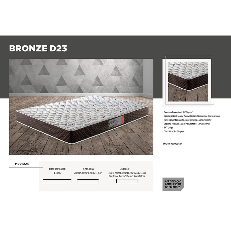 Colchon Bronce 188X078 Umaflex