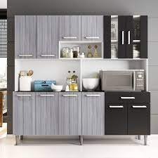 Kit Cocina C5301 Clara Branco,Cinza,Preto, Poliman