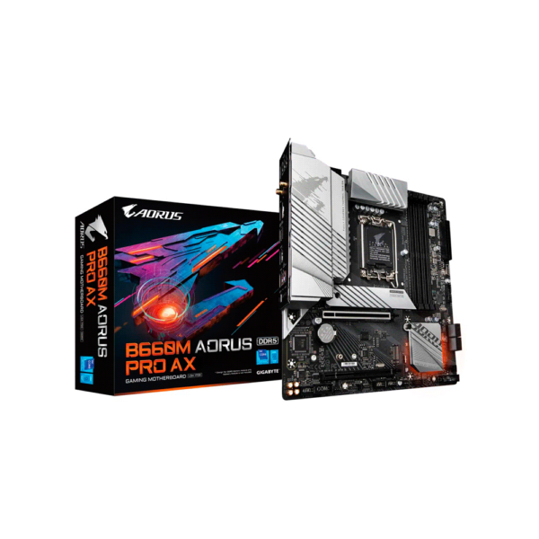 Placa madre gigabyte 1700 b660m aorus pro ax ddr5 s/r/hdmi/dp/2m2/usb3.2/wifi/matx