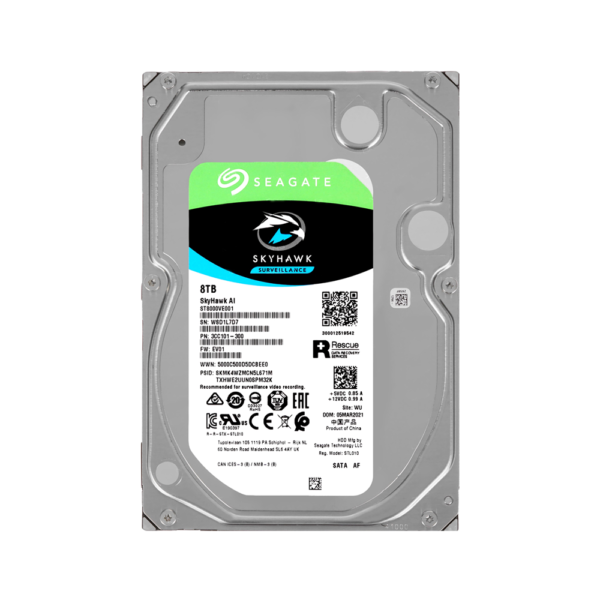 Disco duro 8tb seagate skyhawk ai 7200 256mb st8000ve001