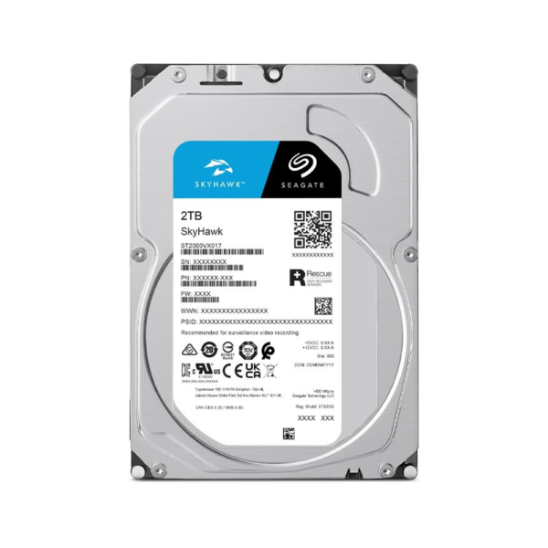 DISCO DURO SATA3  2TB SEAGATE SKYHAWK 5400 256MB ST2000VX017 SURVEILLANCE