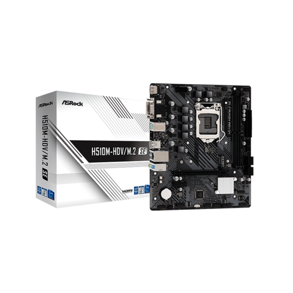 PLACA MADRE ASROCK 1200 H510M-HDV/M.2 SE V/S/R/HDMI/DVI/DDR4/USB3.2/MATX