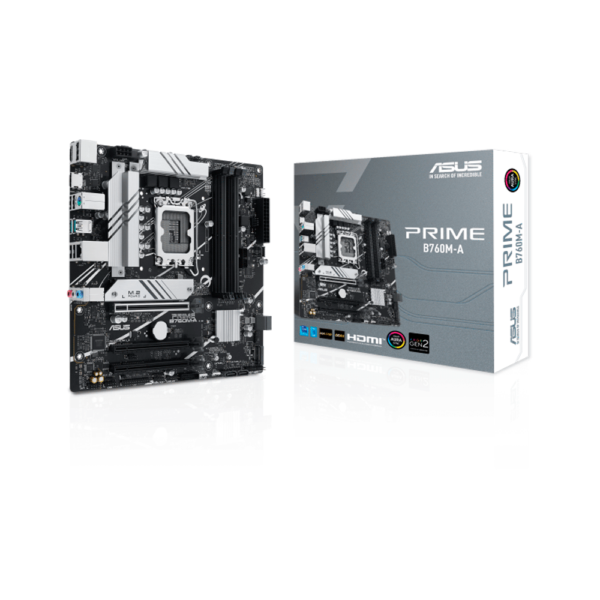 PLACA MADRE ASUS 1700 PRIME B760M-A DDR5 S/R/HDMI/DP/2M2/USB3.2/MATX