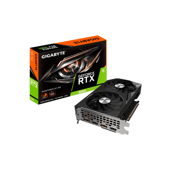 PLACA DE VIDEO GIGABYTE RTX3060 WINDFORCE OC 12G GIGA DD6 GV-N3060WF2OC-12GD R2.0