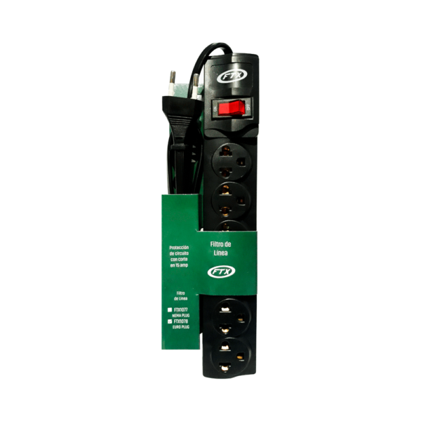 FILTRO DE LINEA FTX1078 6 TOMAS EU/BR 110/220