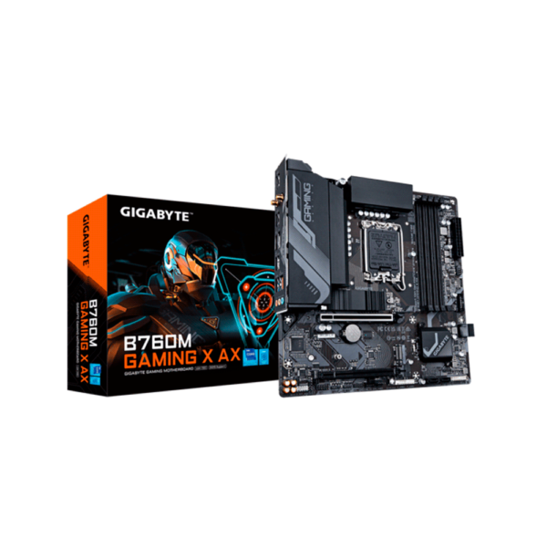 PLACA MADRE GIGABYTE 1700 B760M GAMING X AX DDR5 S/R/HDMI/DP/M2/WIFI/USB/MATX