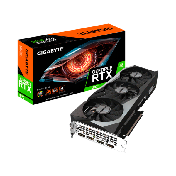 PLACA DE VIDEO GIGABYTE RTX3070 GAMING OC 8G GV-N3070GAMING OC-8GD RGB WINDFORCE