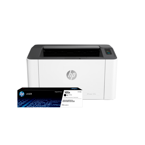 IMPRESORA HP LASERJET 107A IMP/USB 220V + TONER HP  105A NEGRO W1105