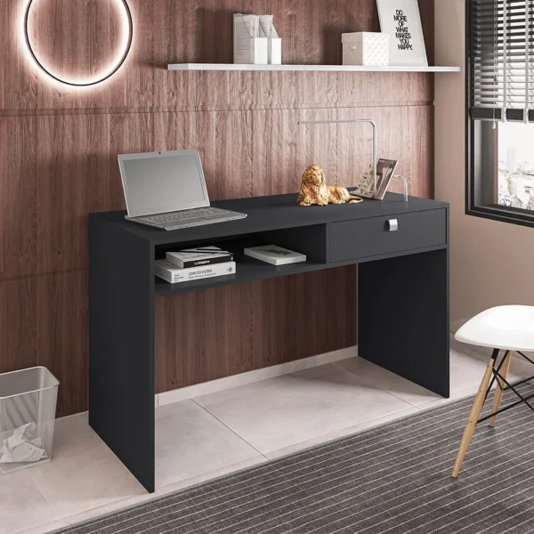 MESA LUNA NEGRO TRAMA LEAO