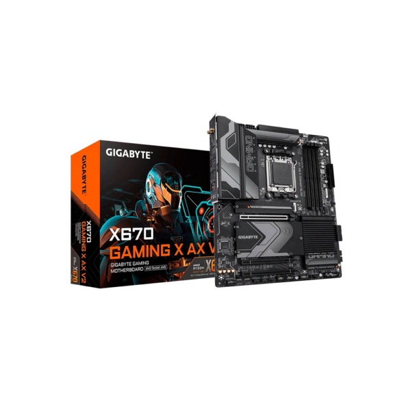 PLACA MADRE GIGABYTE AM5 X670 GAMING X AX V2 S/R/HDMI/2M2/WIFI/DDR5/USB3.2/ATX
