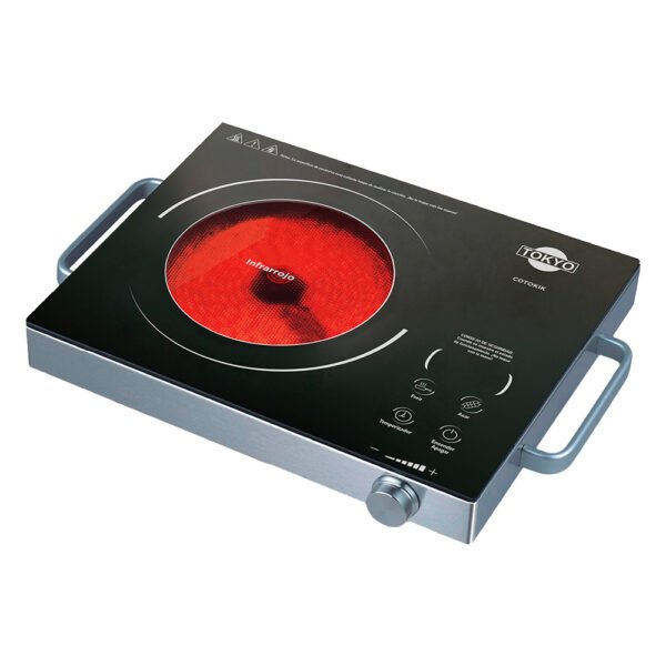 Placa Infrarroja Tokyo Con Asas Display Led + Panel Touch C/Timer