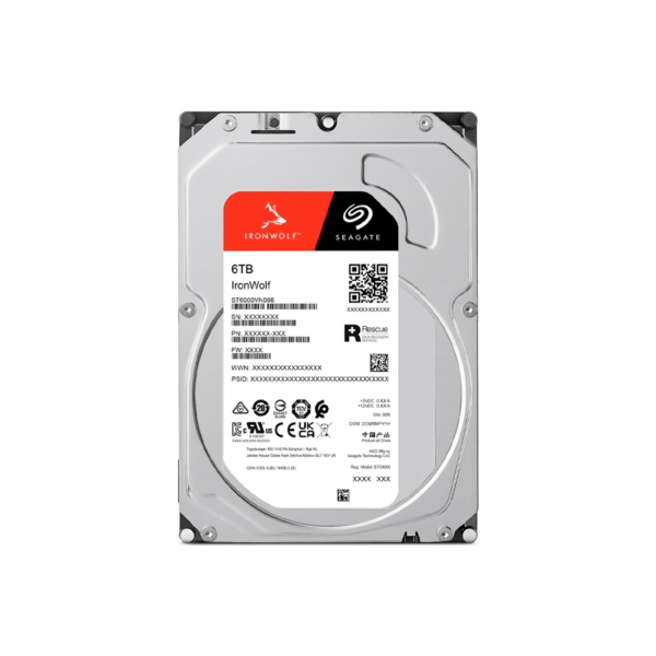 DISCO DURO SATA3  6TB SEAGATE IRONWOLF NAS 5400 256MB ST6000VN006