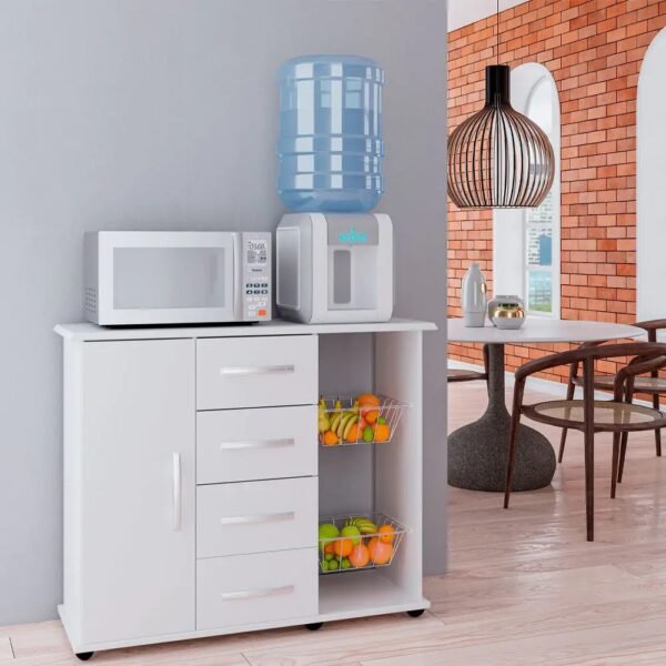 Frutera Camila 1 Puerta 4 Cajones Blanco Primus