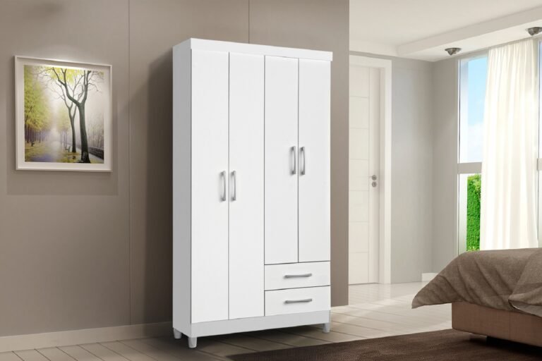 Ropero Madrid 4 Puertas 2 Cajones Blanco Rudrack