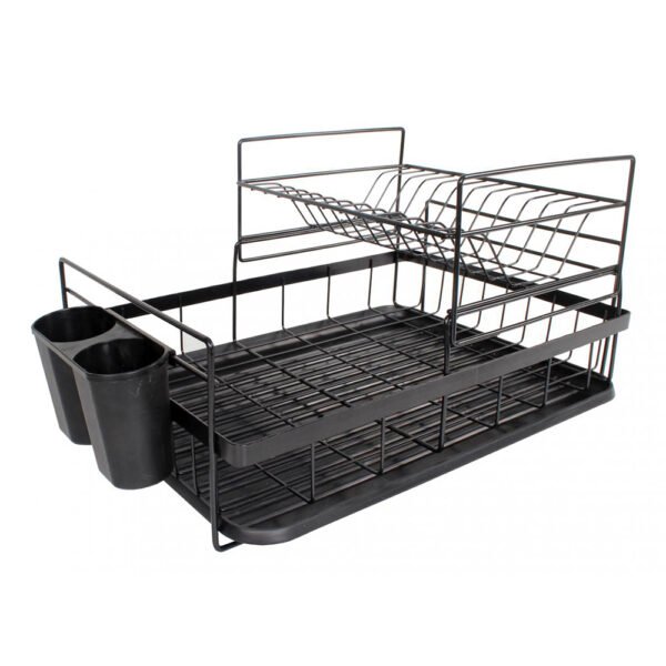Escurridor De Vajilla Decoteam 2 Niveles Rectangular Negro