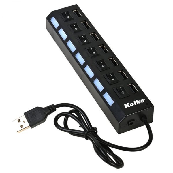 HUB Y CARGADOR DE 7 BOCAS USB KAV-105C