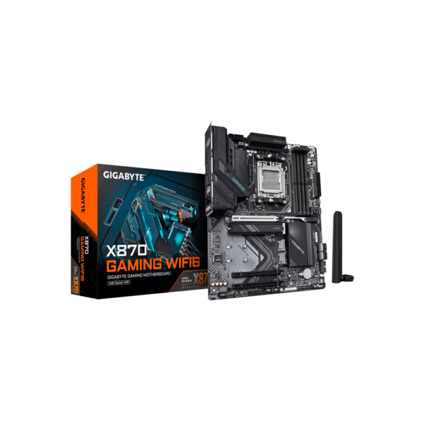 PLACA MADRE GIGABYTE AM5 X870 GAMING WIFI6 DDR5 S/R/HDMI/3M2/USB3.2/ATX