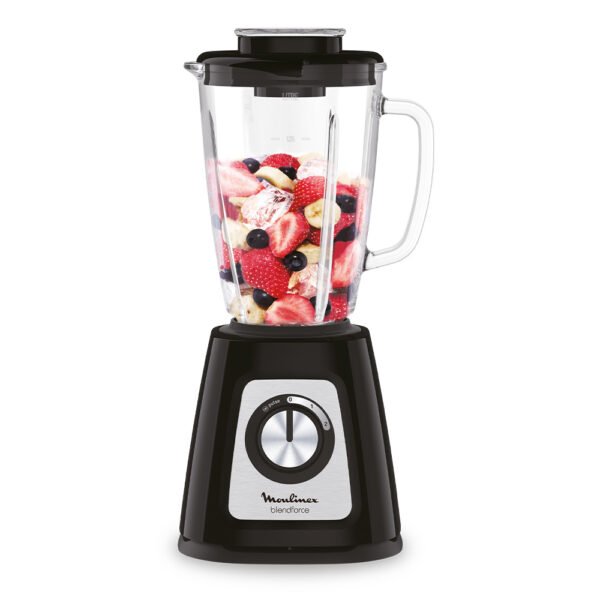 Licuadora Moulinex Lm435 2V 1,75L 800W Vaso Vidrio Negro